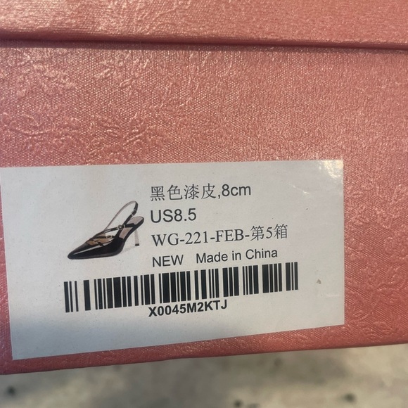 AUMOTED Womens Slingback Stiletto Pointed Toe Metallic Buckle Pumps 8.5, BNIB - Picture 12 of 12